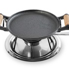 Réchaud Redondo Chapa De Ferro Fundido Bandeja Fondue Carne