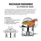 Rechaud Redondo Em Inox Brinox Savoy 8l