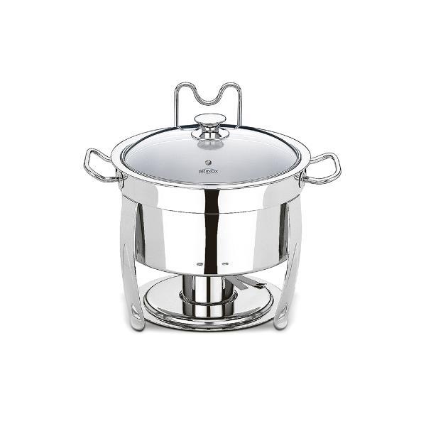 Rechaud Redondo Em Inox Brinox Savoy 8l