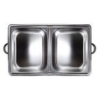 Rechaud Retangular 9 L Com 2 Cubas 1/2 Gourmet Mix