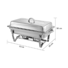 Rechaud Retangular 9 L Com 3 Cubas 1/3 Banho Maria Brinovar