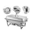 Rechaud Retangular Aço Inox 9 Litros Com 1 Cuba Banho Maria B