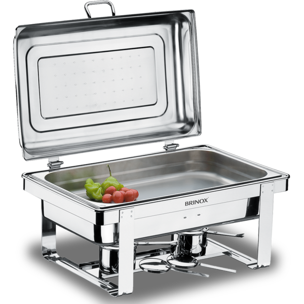 Rechaud Retangular Com Banho Maria Com Cuba 1 2 Savoy 23 X 57 X 36 Cm Leroy Merlin