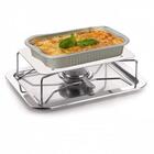 Réchaud Retangular Com Placa Difusora Aço Inox 4 Lts Forma