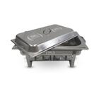 Rechaud Retangular Duas Cubas Gn Em Aço Inox Pr-111 - Progás