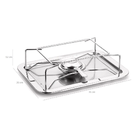 Rechaud Retangular Sem Difusor Forma 36x26x12cm 3 Peças