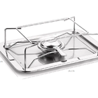 Rechaud Retangular Sem Difusor Forma 36x26x12cm 3 Peças