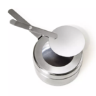 Rechaud Rm Retangular Em Aço Inox Banho Com 4 Cubas E Fogarei