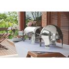 Rechaud Tramontina Redondo Em Aço Inox Banho Maria Tampa Gira