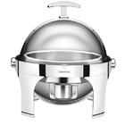 Rechaud Tramontina Redondo Em Aço Inox Banho Maria Tampa Gira