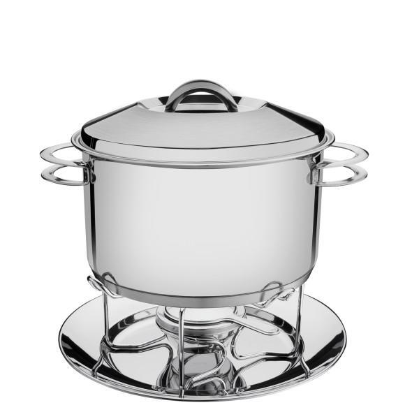 Rechaud Tramontina Solar Em Aço Inox Fundo Triplo Com Fogarei