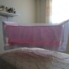 Rede Berço Rosa Para Bebês Até 1 Ano