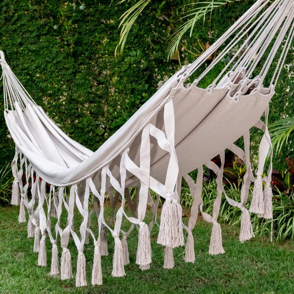 Rede de Descanso 3,8m Algodão Areia Santa Luzia