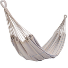 Rede de Descanso 3,8m Fibra Natura e Algodão Areia e Azul Santa Luzia Redes e Decoração