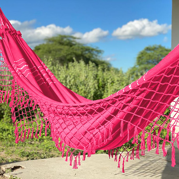 Rede De Descanso Confortável Lazer - Cor Pink