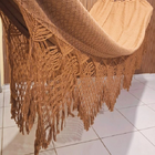 Rede De Descanso Dormir Caramelo/bege Casal Luxo Gigante Algo