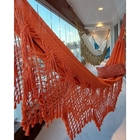 Rede De Descanso Dormir Casal Laranja Reforçada Gigante 100%