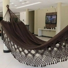 Rede De Descanso Dormir Marrom Lisa Reforçada Bucho De Boi Lu