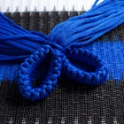 Rede De Dormir Amazonas Nylon Listrada Branco, Azul E Preto