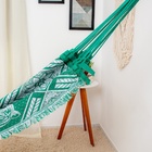 Rede De Dormir Casal Indiana Verde Com Branco