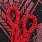 Rede De Dormir Casal Indiana Vermelho Com Preto