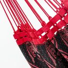 Rede De Dormir Casal Indiana Vermelho Com Preto