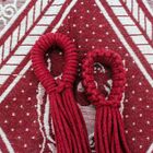 Rede De Dormir Casal Indiana Vinho Com Branco