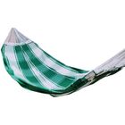 Rede De Dormir Casal Super Tijubana Verde E Branco S/ Babado