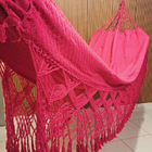 Rede De Dormir Descanso Casal Rosa Pink Algodão Reforçada 4,2