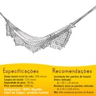 Rede De Dormir Descanso Casual Pernambucana Preto Com Branco