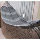 Rede De Dormir Extra Grande Gg Jeans Cor Cinza Com Babado