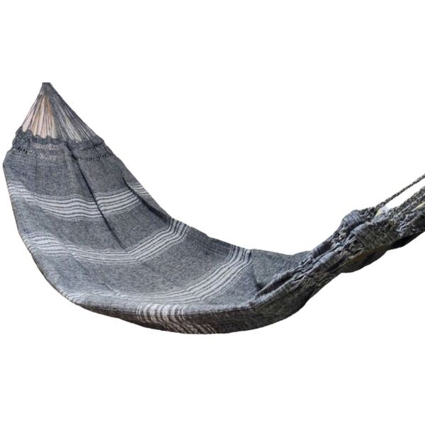 Rede De Dormir Extra Grande Gg Jeans Cor Cinza Sem Babado