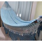 Rede De Dormir Gigante Maria Bonita De Luxo Azul Claro Branco