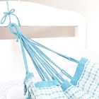 Rede De Dormir Para Berço De Bebê 100% Algodão Azul