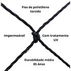 Rede De Proteção Para Janela Kit Completo 1,50x1,50 Cor Preta