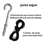 Rede De Proteção Para Janela Kit Completo 1,50x1,50 Cor Preta