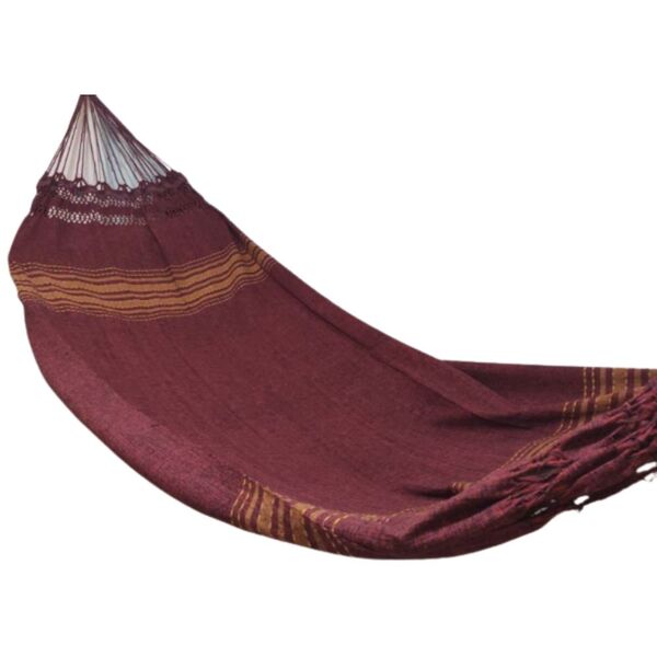 Rede Descanso Casal Grande G Jeans Vinho Amarelo S/ Babado