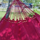 Rede Descanso Dormir Vermelho Reforçada Bucho De Boi Casal Lu