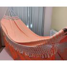 Rede Descanso Gigante Maria Bonita Luxo Laranja Neon Branco