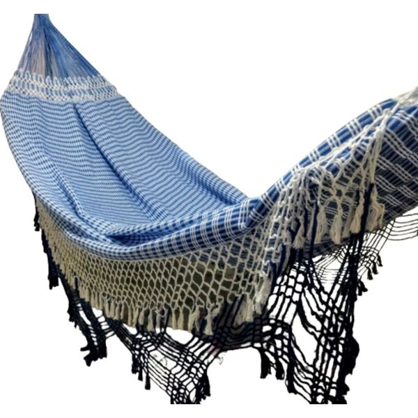 Rede Descanso King Maria Bonita De Luxo Azul E C/ Babado