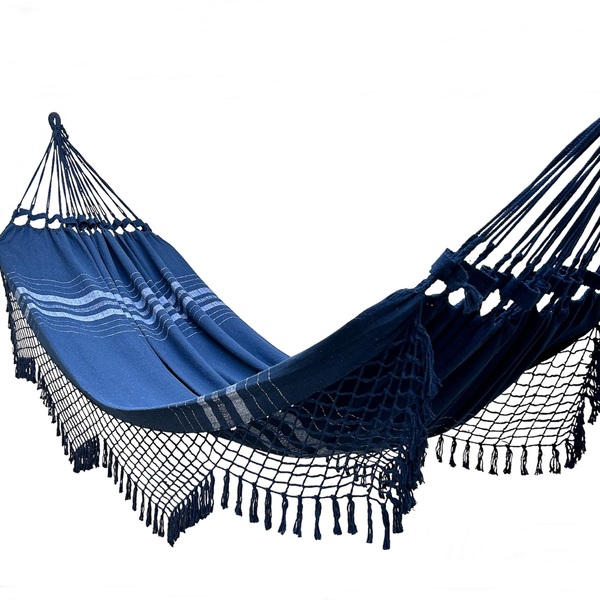 Rede Grande De Dormir Para Casal King 4,70m Várias Cores Azul