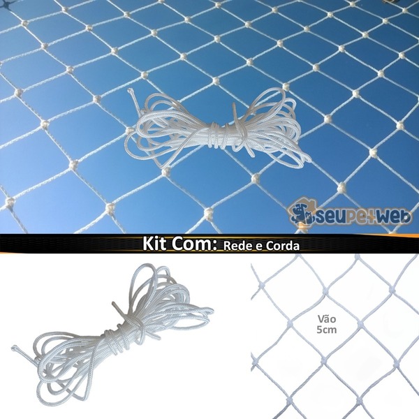 Rede Tela De Proteção Apartamento Janelas 1,20 X 1,50 Branca