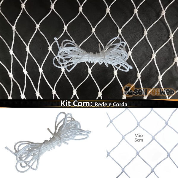 Rede Tela De Proteção Apartamento Janelas 1,30 X 1,60 Branca