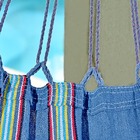 Redes De Dormir Solteiro Cinza Listrado Algodão