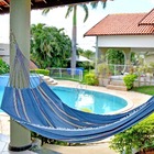 Redes De Dormir Solteiro Cinza Listrado Algodão