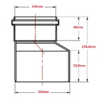 Redução Excêntrica Esgoto 200x150mm Krona - Unico