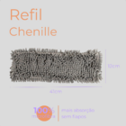 Refil De Chenille Para Mop Flat Cinza Simplo