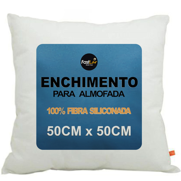 Refil Enchimento Fibra De Silicone Para Almofada 50x50cm