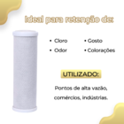 Refil Filtro Carvão Ativado 20 Polegadas X 4 1/2, 2 Peças