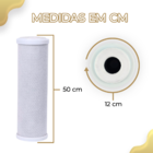 Refil Filtro Carvão Ativado 20 Polegadas X 4 1/2, 8 Peças